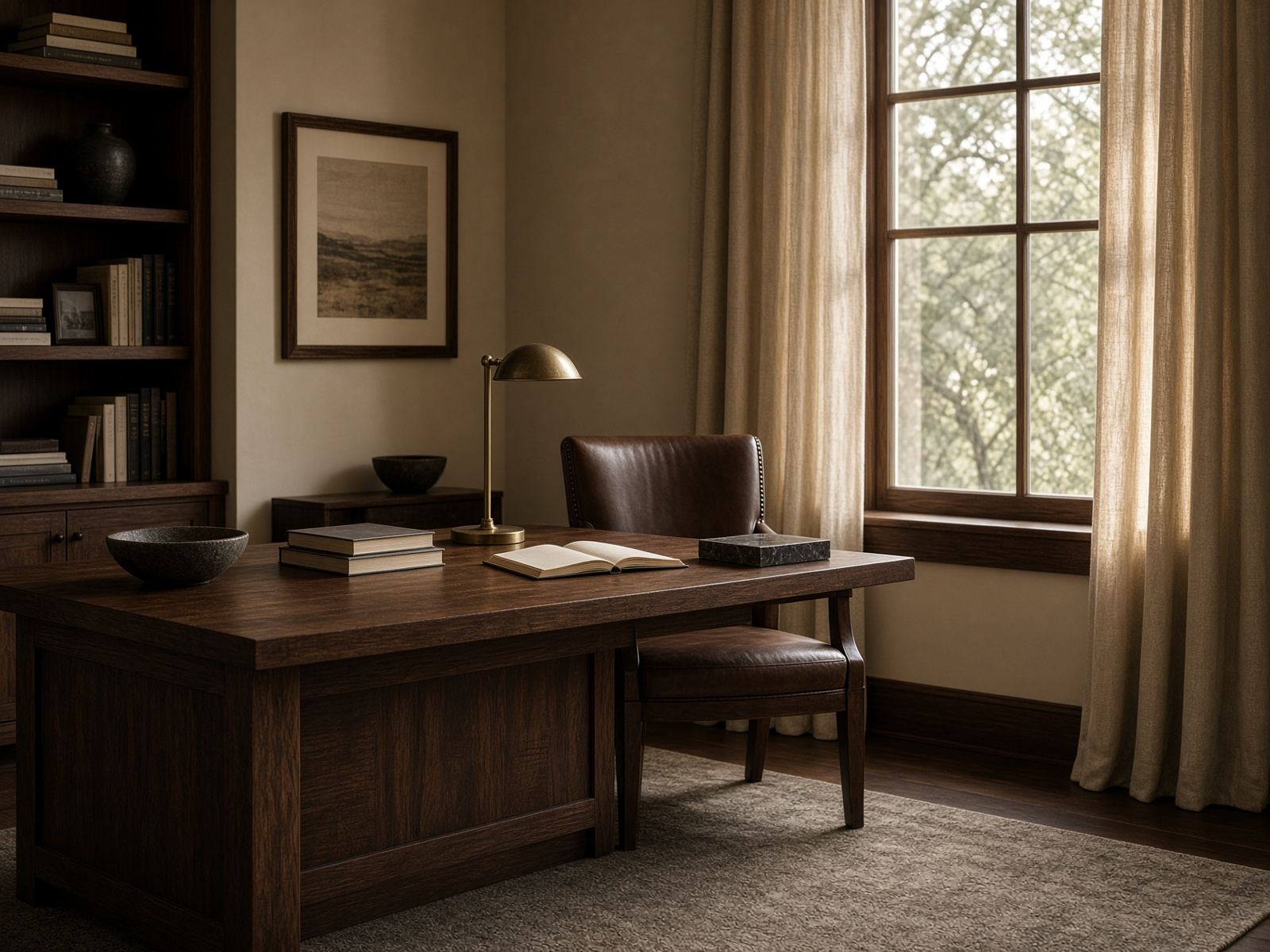 Quiet study with afternoon light, a place for unhurried financial conversations